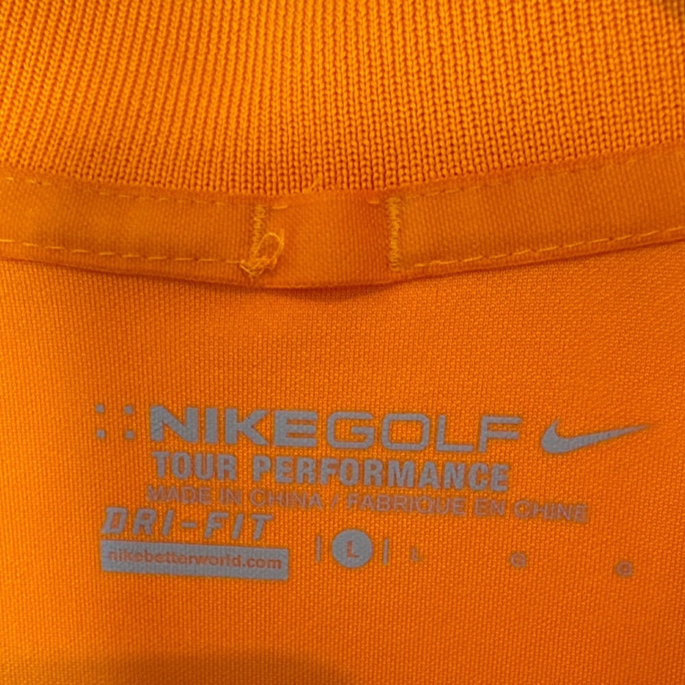 Nike Golf Tour Performance Dri-FIT Orange Polo Shirt Men's L - Picture 2 of 3